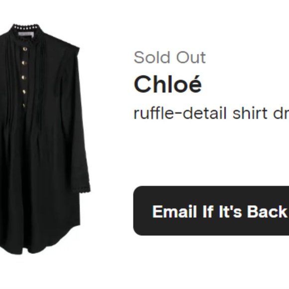 Chloé Mock-Neck Gabardine Long-Sleeve Shift Dress - Picture 6 of 8